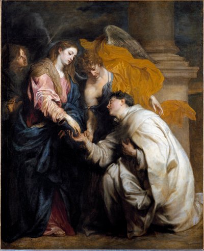 Sint Hermann Joseph aanbidt de Maagd door Anthony van Dyck