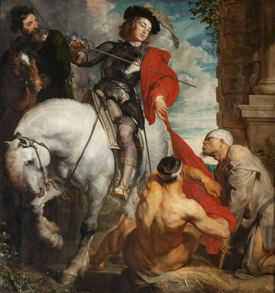 Sint Maarten van Tours deelt zijn mantel door Anthony van Dyck