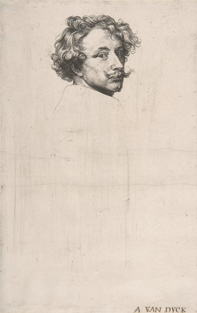 Zelfportret, uit De Iconografie door Anthony van Dyck