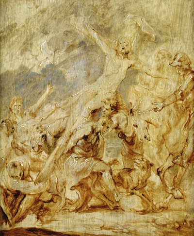 Schets van het Hijsen van het Kruis, 1630 door Anthony van Dyck
