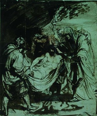Studie voor de Graflegging door Anthony van Dyck