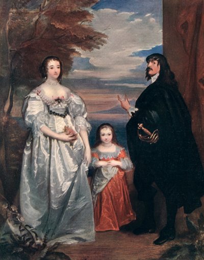 De graaf en gravin van Derby en kind, 1632-1641 1910 door Anthony van Dyck