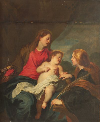 Het mystieke huwelijk van St. Catharina van Alexandrië door Anthony van Dyck