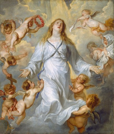 De Maagd als voorspraak, 1628-1629 door Anthony van Dyck