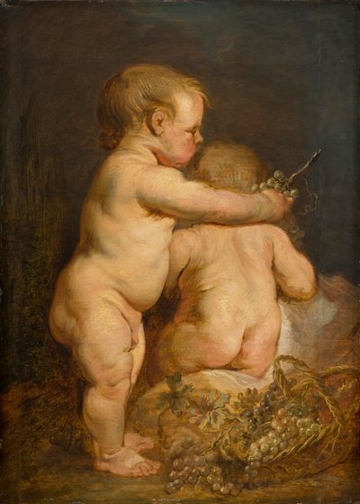 Twee Naakte Kinderen met Druiven, c.1630-40 door Anthony van Dyck