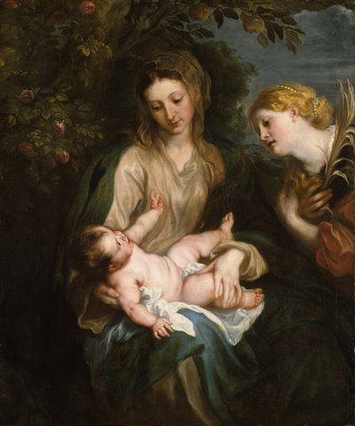 Maagd en kind met de heilige Catharina van Alexandrië, c.1630 door Anthony van Dyck