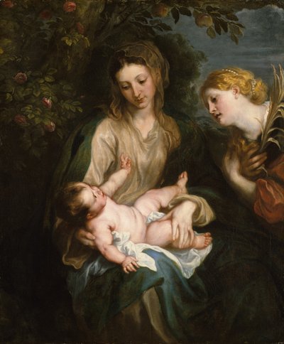 Maagd en Kind met Sint-Catharina van Alexandrië, ca. 1630 door Anthony van Dyck