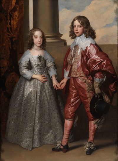 Willem II, Prins van Oranje, en zijn bruid, Mary Stuart door Anthony van Dyck
