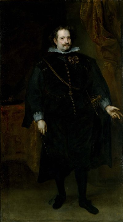 Diego Felipe de Guzman, Markies van Regganes. door Anthony van Dyck