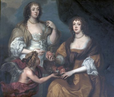 Lady Elizabeth Thimbelby en Dorothy, gravin van Andover door Anthony van after Dyck