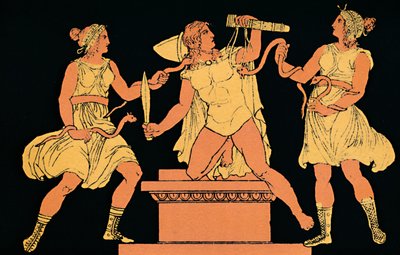 Orestes achtervolgd door Furiën, 1880 door Antique