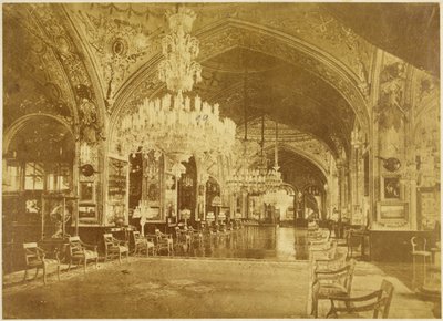 Talar-i Muzeh, ook wel Talar-i Salam (Audience Hall), Gulistan Palace, Teheran, 1880-90 door Antoin Sevruguin
