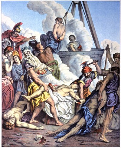 Martelaarschap van de Makkabeeën door Antoine (after) Dieu