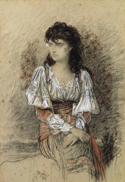 Een verklede boer, 1876 door Antoine Auguste Ernest Herbert or Hebert
