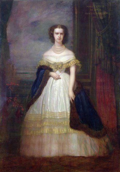 Marie-Clotilde Therese Louise (1843-1911) Prinses van Savoye, 1860 door Antoine Auguste Ernest Herbert or Hebert