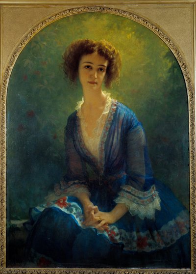 Portret van gravin Eugène Pastre, geboren Celine de Beaulaincourt (1825-1900) door Antoine Auguste Ernest Herbert or Hebert
