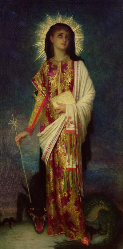 St. Margaretha die de Draak Doodt door Antoine Auguste Ernest Herbert or Hebert
