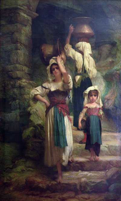 Vrouwen van Cervara, 1858 door Antoine Auguste Ernest Herbert or Hebert