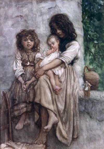 Jonge meisjes van Ischia door Antoine Auguste Ernest Herbert or Hebert