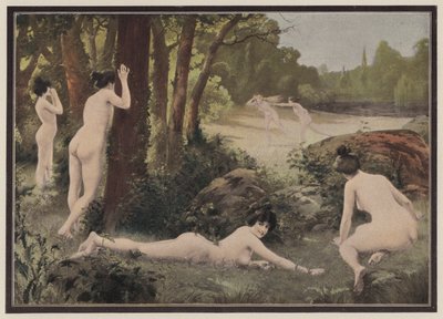 Spelletjes spelen op het platteland door Antoine Auguste Thivet