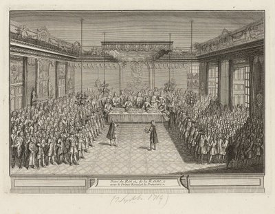 Showpiece banket in de Corner Parade Hall in Dresden Palace op 3 september 1719 door Antoine Aveline