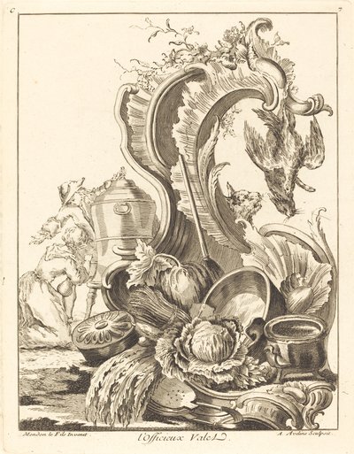 De behulpzame knecht, 1736 door Antoine Aveline