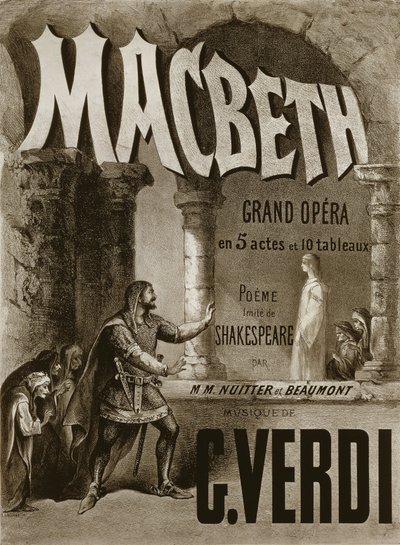 Poster voor de opera Macbeth door Giuseppe Verdi (poster) door Antoine Barbizet