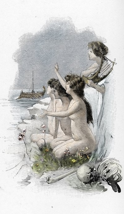 Odyssee van Homerus: Zang XII: Odysseus en de sirenen door Antoine Calbet