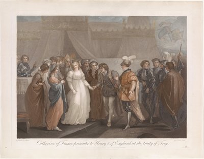 Catherine van Valois en koning Hendrik V van Engeland door Antoine Cardon