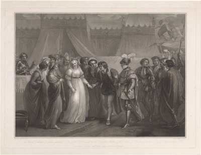 Catherine van Valois en koning Hendrik V van Engeland door Antoine Cardon