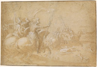 Oude Romeinse krijgers rijden de strijd in door Antoine Caron