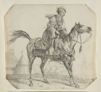 Een Mameluk die zijn Paard Beklimt door Antoine Charles Horace Vernet