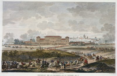 De Slag bij La Favorite, 25 Nivose, Jaar 5 (januari 1797) gegraveerd door Jean Duplessi-Bertaux door Antoine Charles Horace Vernet