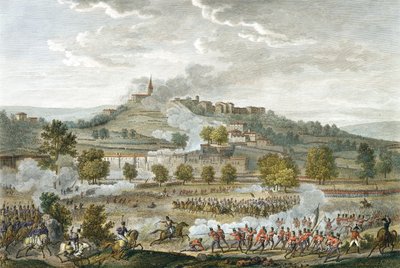 De Slag bij Montebello en Casteggio, 20 Prairial, Jaar 8 (9 juni 1800) gegraveerd door Jean Duplessi-Bertaux (1747-1819) door Antoine Charles Horace Vernet