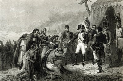 De verslagen Spanjaarden liggen voor Napoleon voordat hij Madrid binnentreedt door Antoine Charles Horace Vernet
