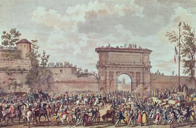 De intocht van de Fransen in Milaan, 25 Floreal An IV (14 mei 1796) door Antoine Charles Horace Vernet