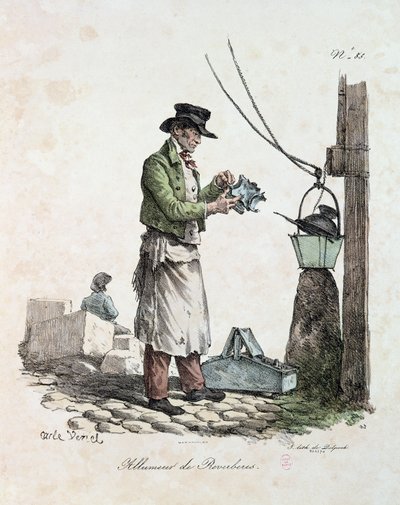 De Lantaarnopsteker, gegraveerd door François Séraphin Delpech (1778-1825) door Antoine Charles Horace Vernet