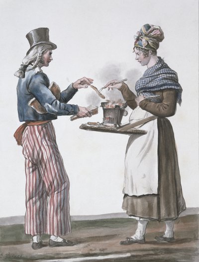 De worstverkoper door Antoine Charles Horace Vernet