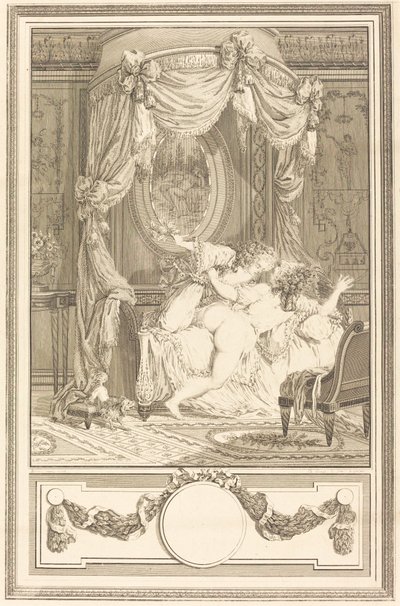 De Afstraffing met Rozen door Antoine Cosme Giraud after Antoine Borel
