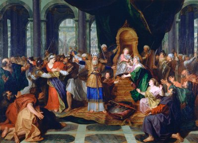 Athaliah verdreven uit de tempel door Antoine Coypel