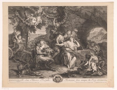 Bacchus en Ariadne door Antoine Coypel