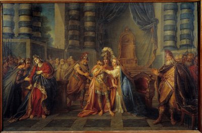 Cleopatra die het gif inslikt door Antoine Coypel