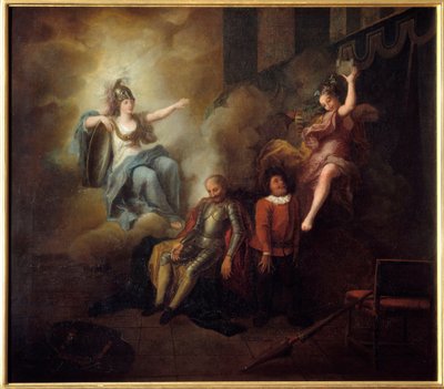 Don Quichot geniet van zijn waanzin door Wijsheid door Antoine Coypel
