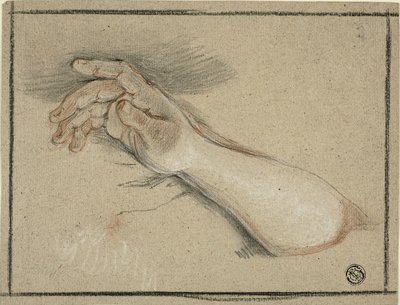 Hand en onderarm door Antoine Coypel