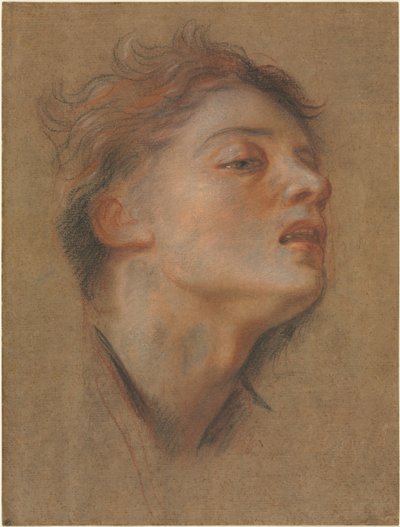 Hoofd van een jonge man door Antoine Coypel