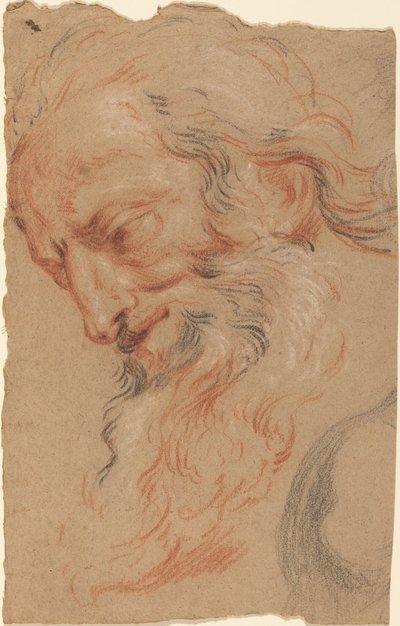 Hoofd van een oude man door Antoine Coypel