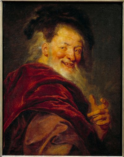 Portret van Democritus (460 - 370 v.Chr.) Griekse filosoof. Schilderij door Antoine Coypel (1661-1722) door Antoine Coypel