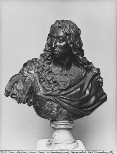 Buste van Lodewijk II Prins van Bourbon, bekend als Le Grand Condé (brons) door Antoine Coysevox