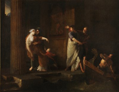 Het afscheid van Brutus en Portia, 1799 door Antoine Dubost