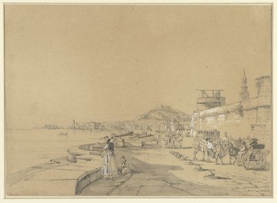 Gezicht op Napels door Antoine Eugène Ernest Buttura